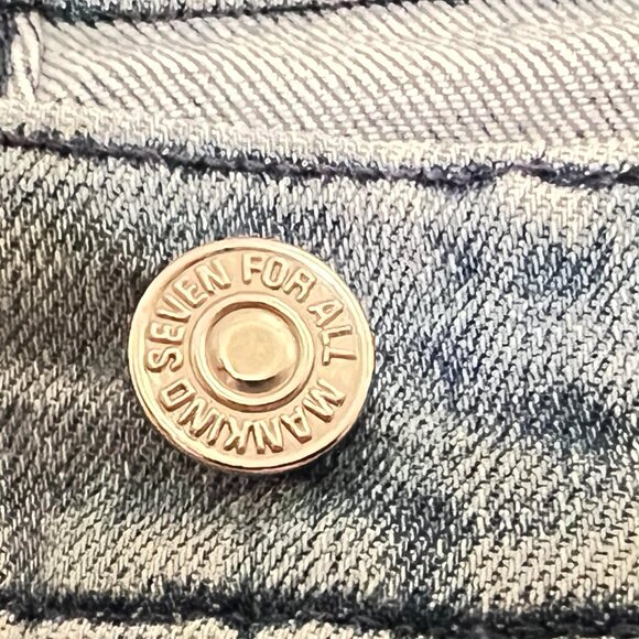 $349 Authentic 7 For ALL MANKIND Made in USA Women's Stretch Blue Jeans Sz.30X25 - Picture 12 of 12